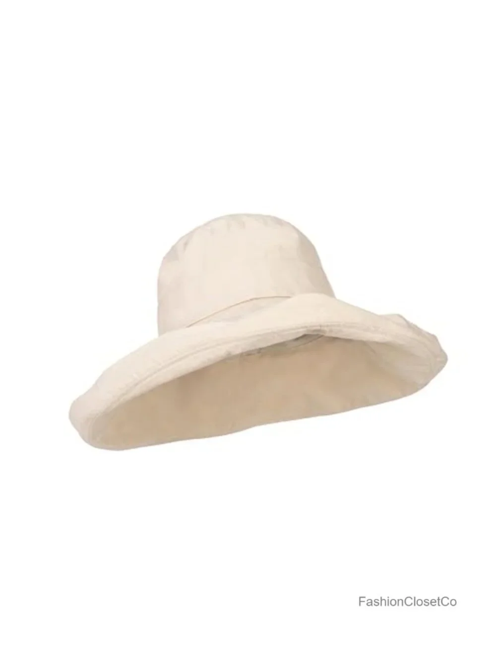 UV-Protection Wide-Brim Wired-Edge Packable Beach Sun Hat with Adjustable Chin